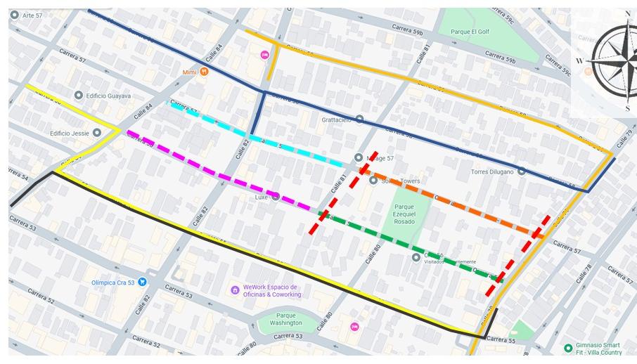 Imagen del cierre vial.