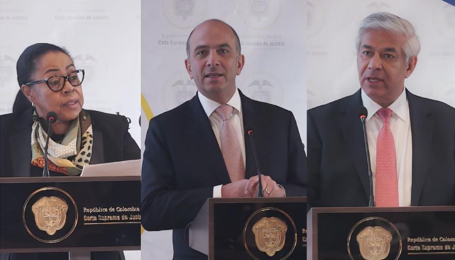 María Balanta, Carlos Camargo y Jaime Tobar.