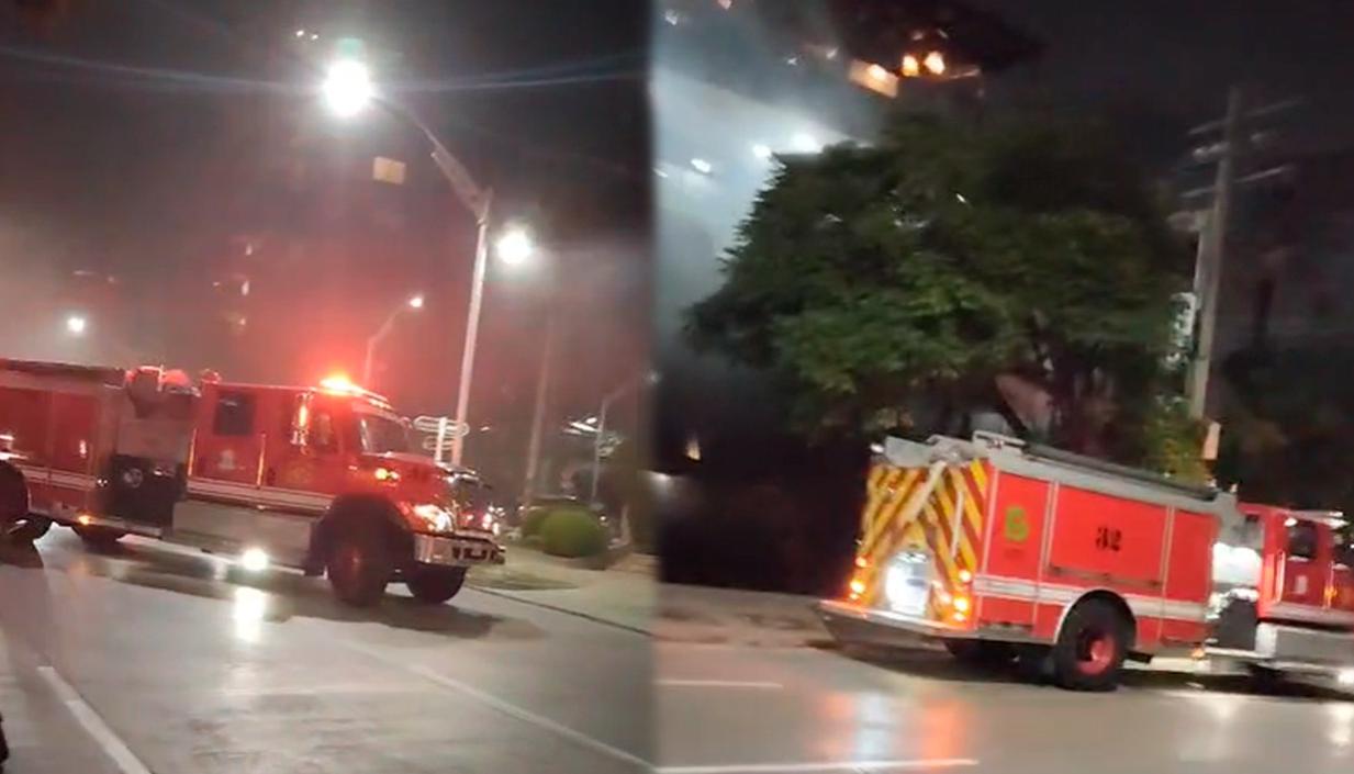 Conato de incendio en el Centro Comercial Le Meridiem. 