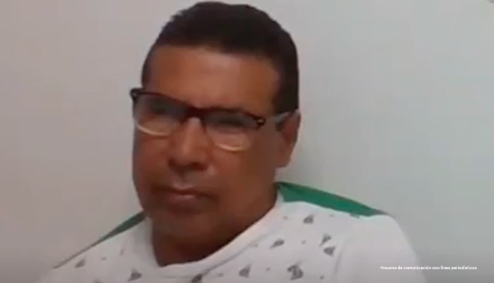 Óscar Darío Cuadrado durante la audiencia preparatoria y de juicio. 