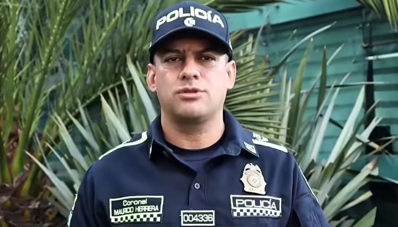 El comandante de la Policía en Cundinamarca, coronel Mauricio Herrera.