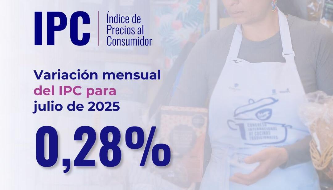 La inflación mensual de Julio fue del 0.28 %. 