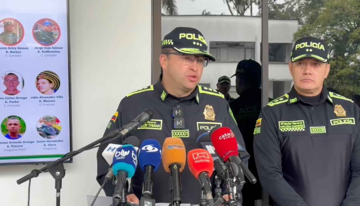 Mayor General Carlos Triana, Director de la Policía Nacional. 