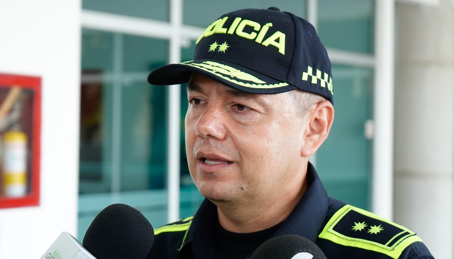 General Edwin Urrego, comandante de la Policía Metropolitana de Barranquilla. 