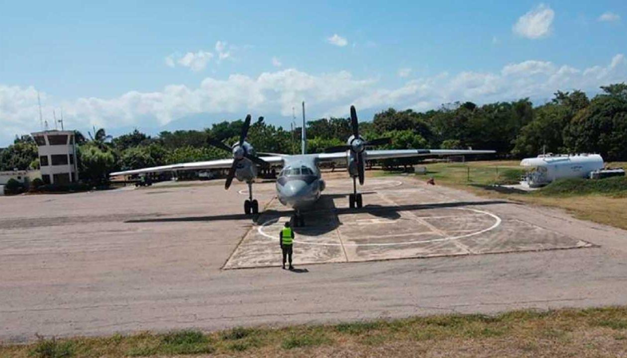 Pista aérea del aeródromo en Fonseca, La Guajira.