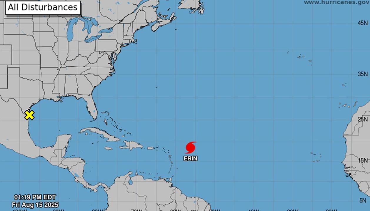 Imagen del reporte del Centro Nacional de Huracanes.