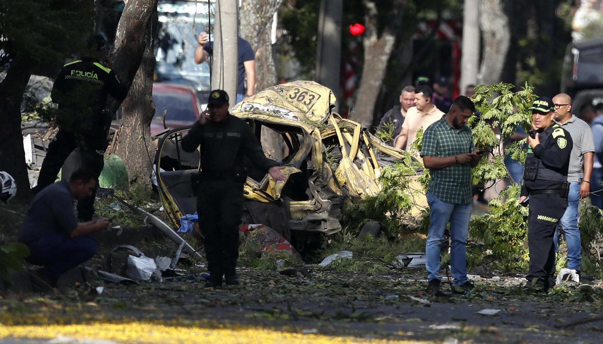 Escena del atentado esta tarde en Cali