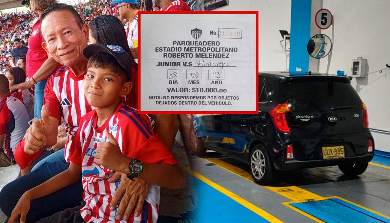 Hugo Madiedo, su hijo, el vehículo y el tiquete.