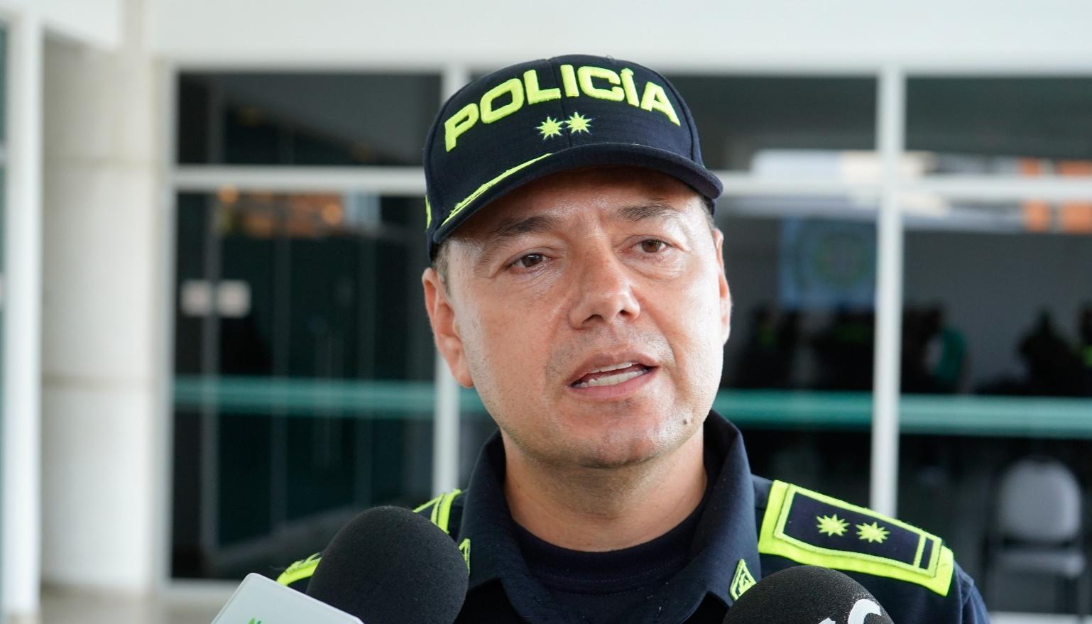 General Edwin Urrego, comandante de la Policía Metropolitana de Barranquilla. 