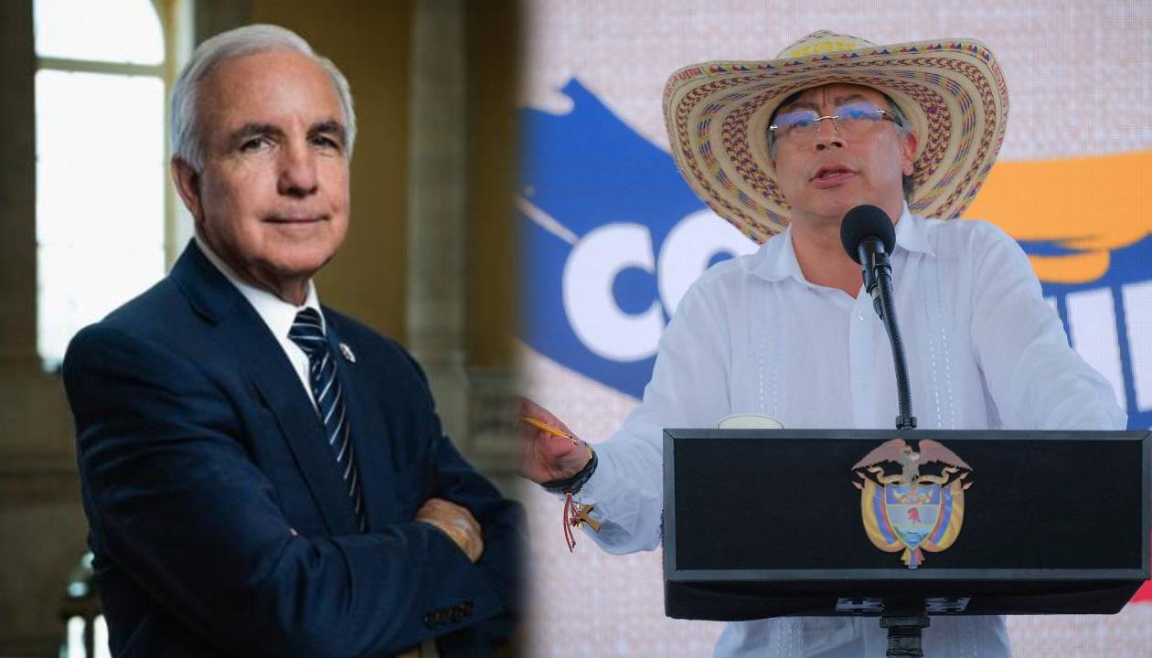 El representante a la Cámara de EE.UU., Carlos Giménez, y el Presidente Gustavo Petro.