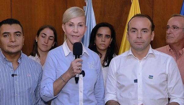 La gobernadora del Valle del Cauca, Dilian Francisca Toro, y el alcalde de Cali, Alejandro Eder.