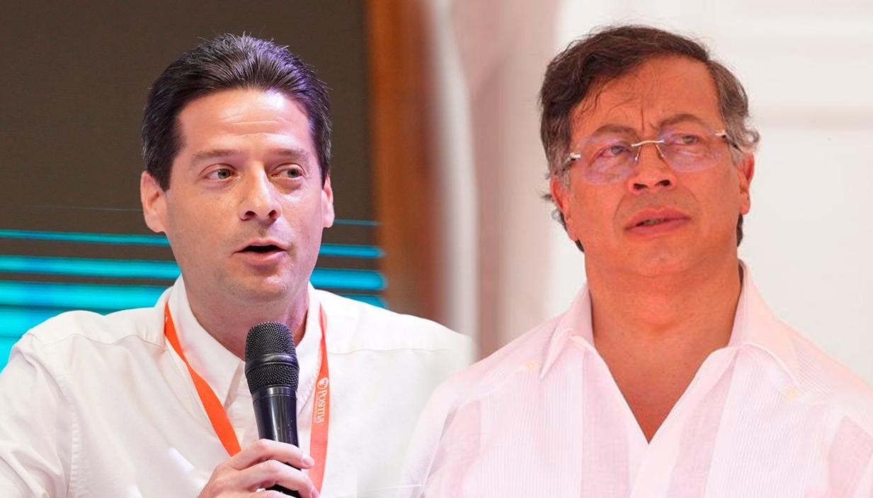 Senador Mauricio Gómez y el Presidente Gustavo Petro.