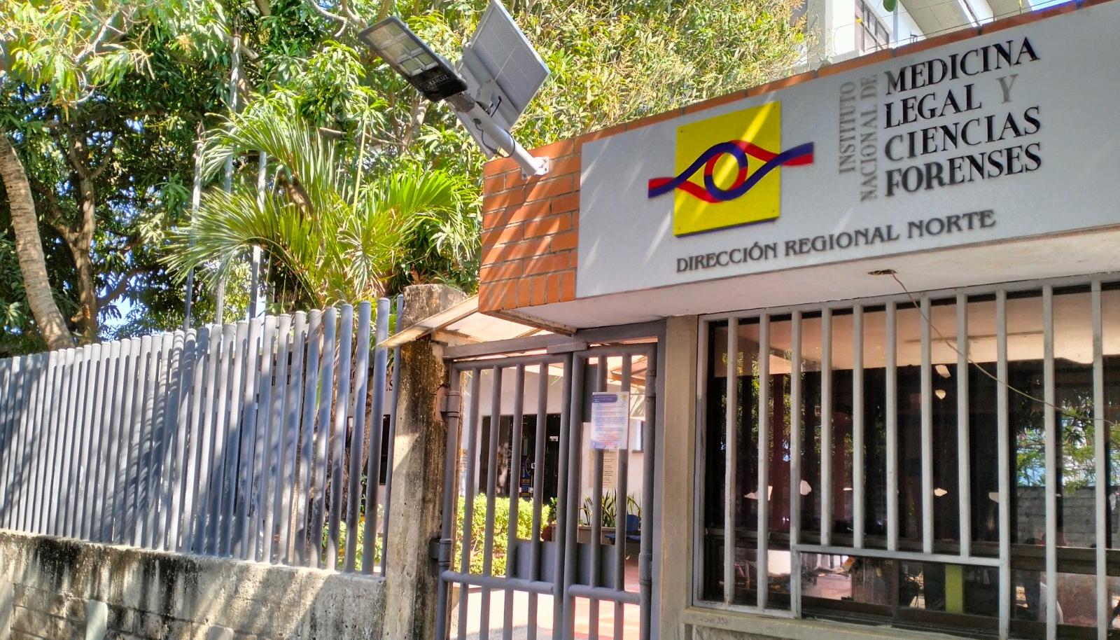 Fachada de Medicina Legal, en Barranquilla. 