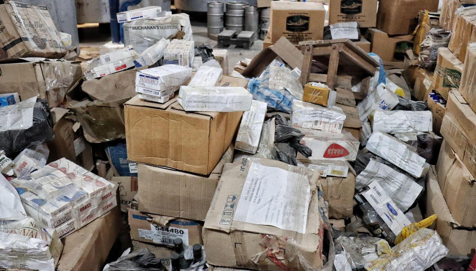 Mercancía de contrabando aprehendida