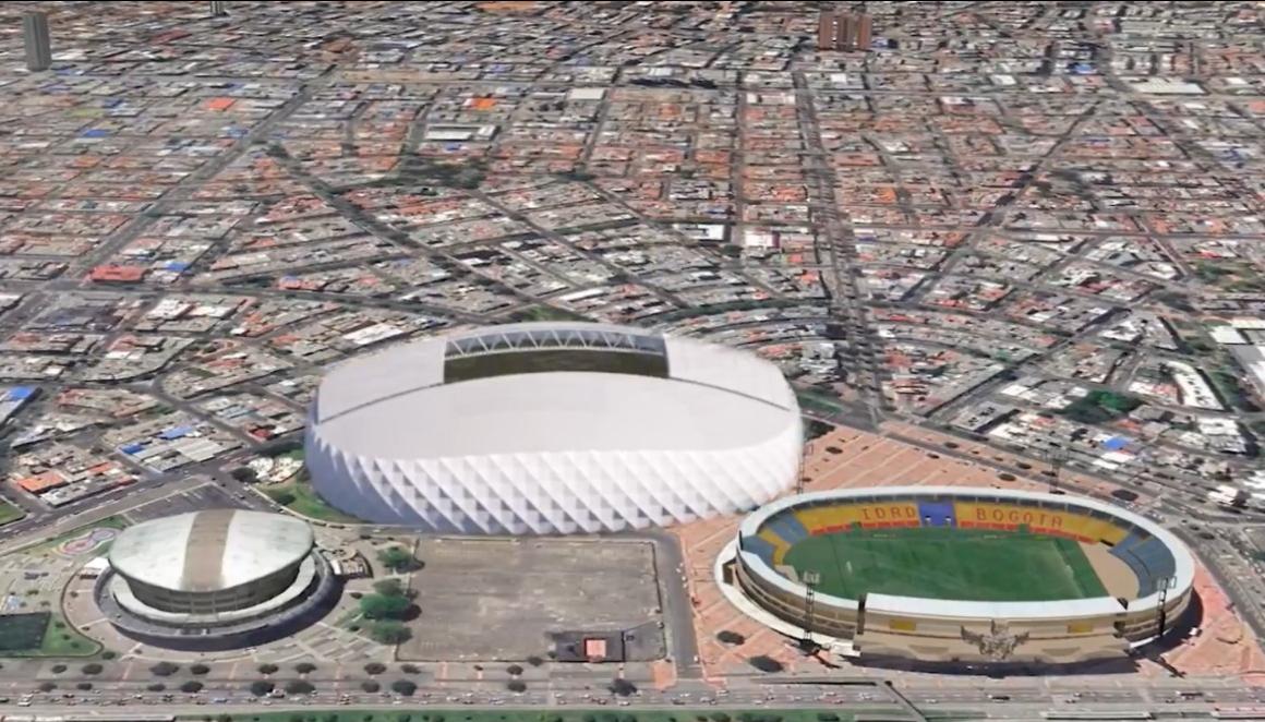 Render de nuevo estadio de Bogotá.