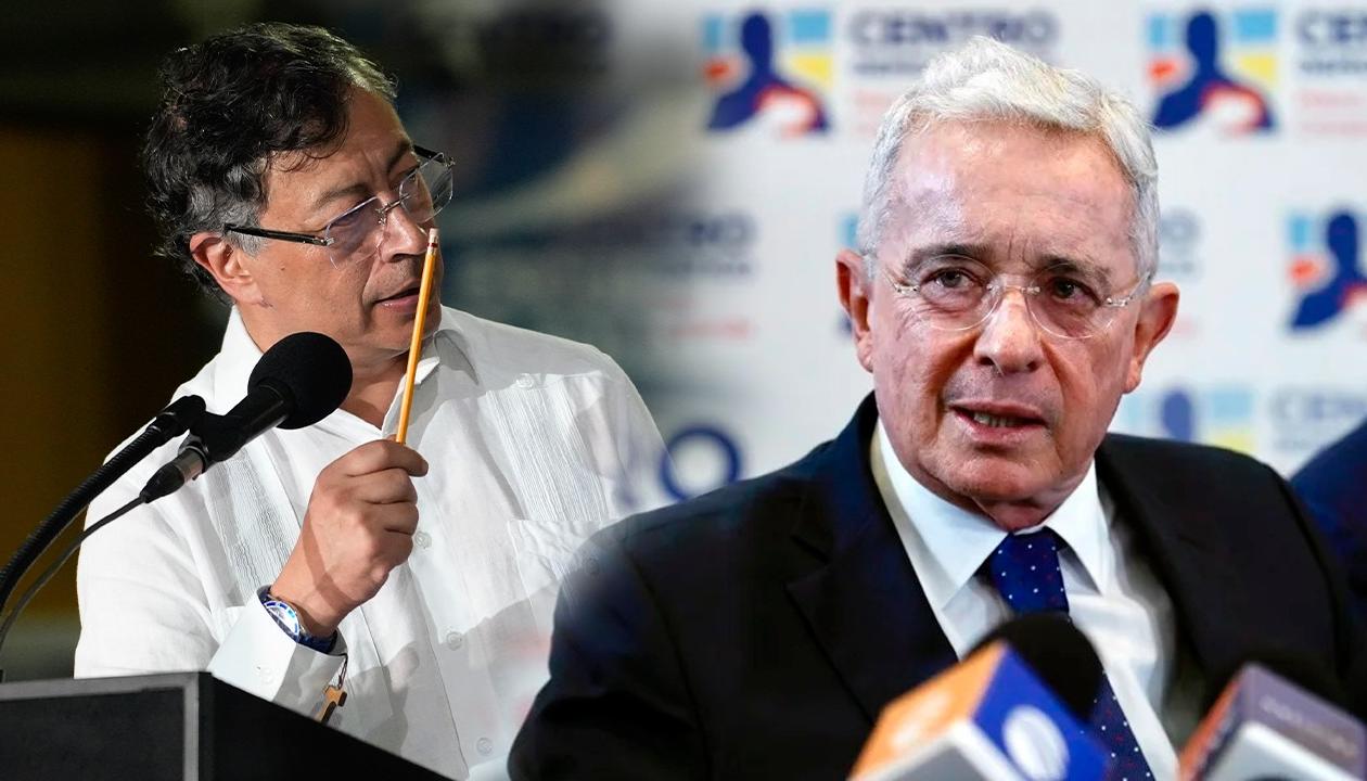 Gustavo Petro y Álvaro Uribe Vélez.