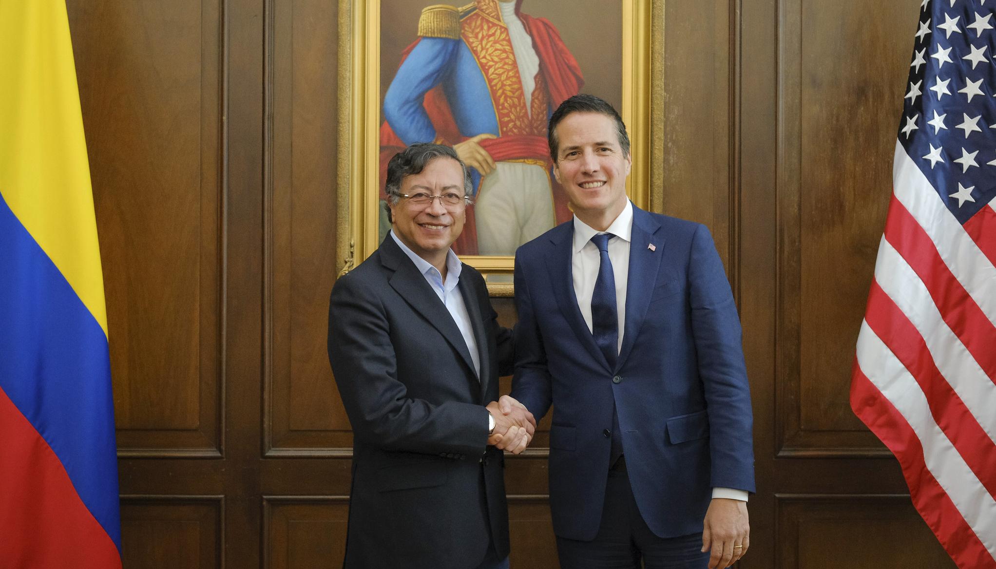 Petro y el senador estadounidense, Bernie Moreno.