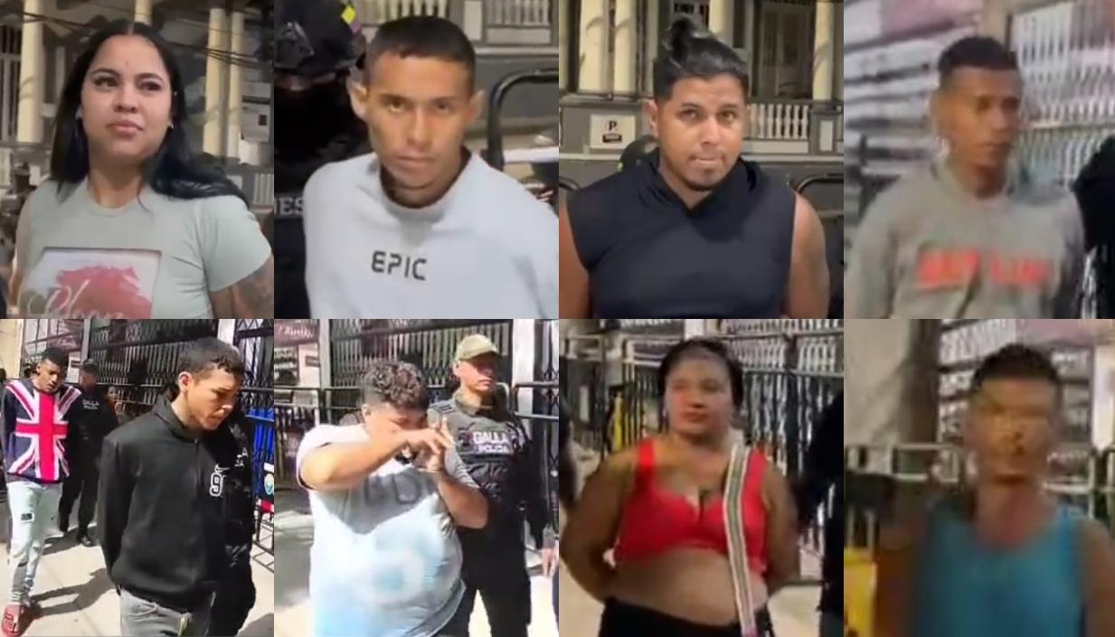 Los presuntos 'Costeños' capturados.