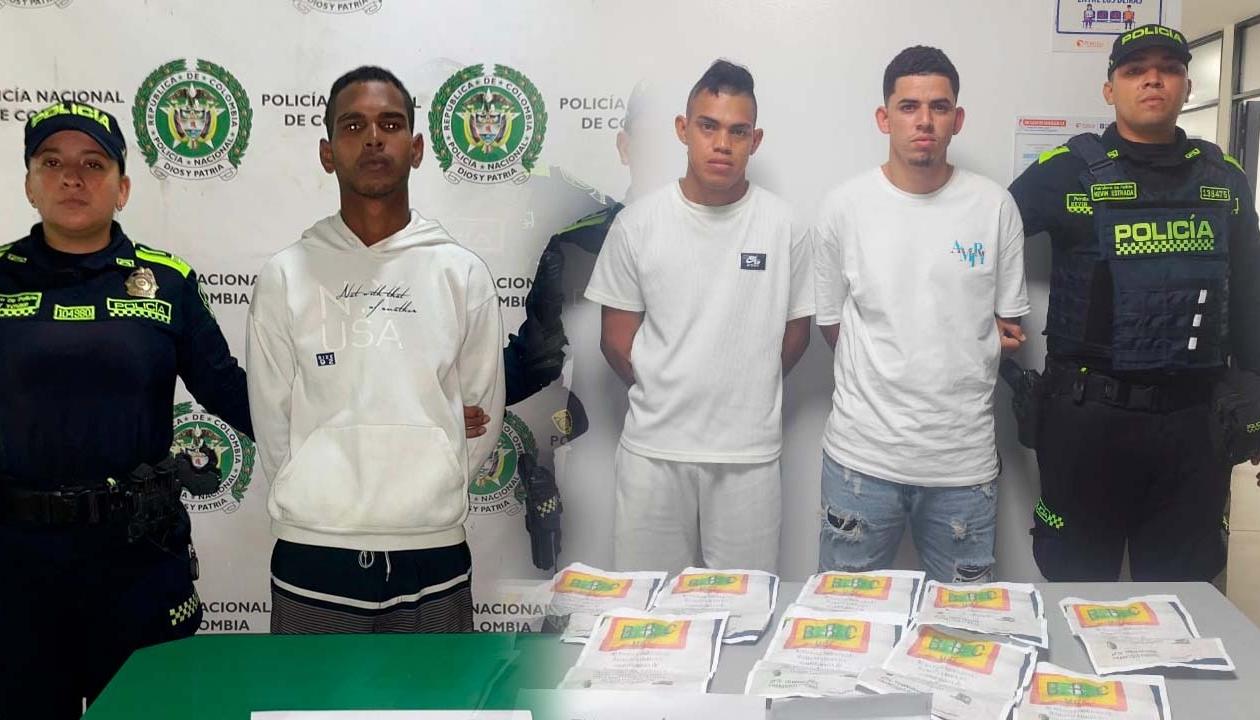 Los tres capturados quedaron a disposición de la Fiscalía. 