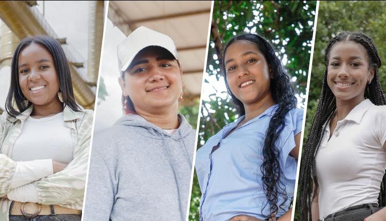 Cuatro de las jóvenes vinculadas.