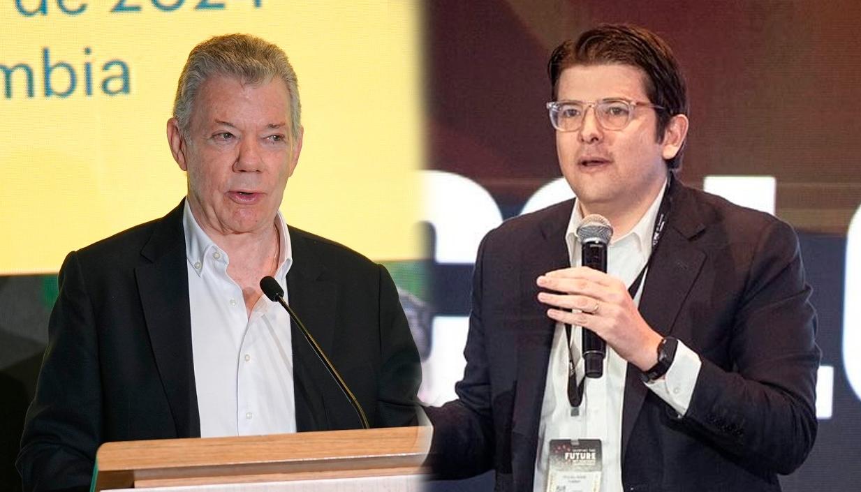 Juan Manuel Santos y Miguel Uribe Turbay.