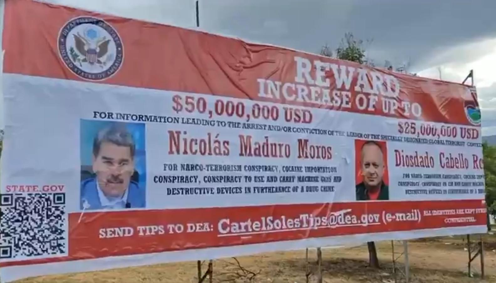 Valla ubicada en el municipio Villa del Rosario, Norte de Santander.