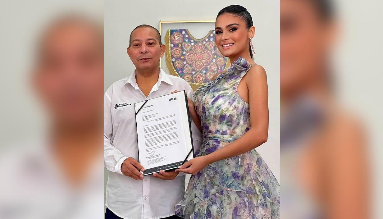 Alexandra Cianci Delgado y el secretario de Cultura y Patrimonio, Juan Carlos Ospino. 