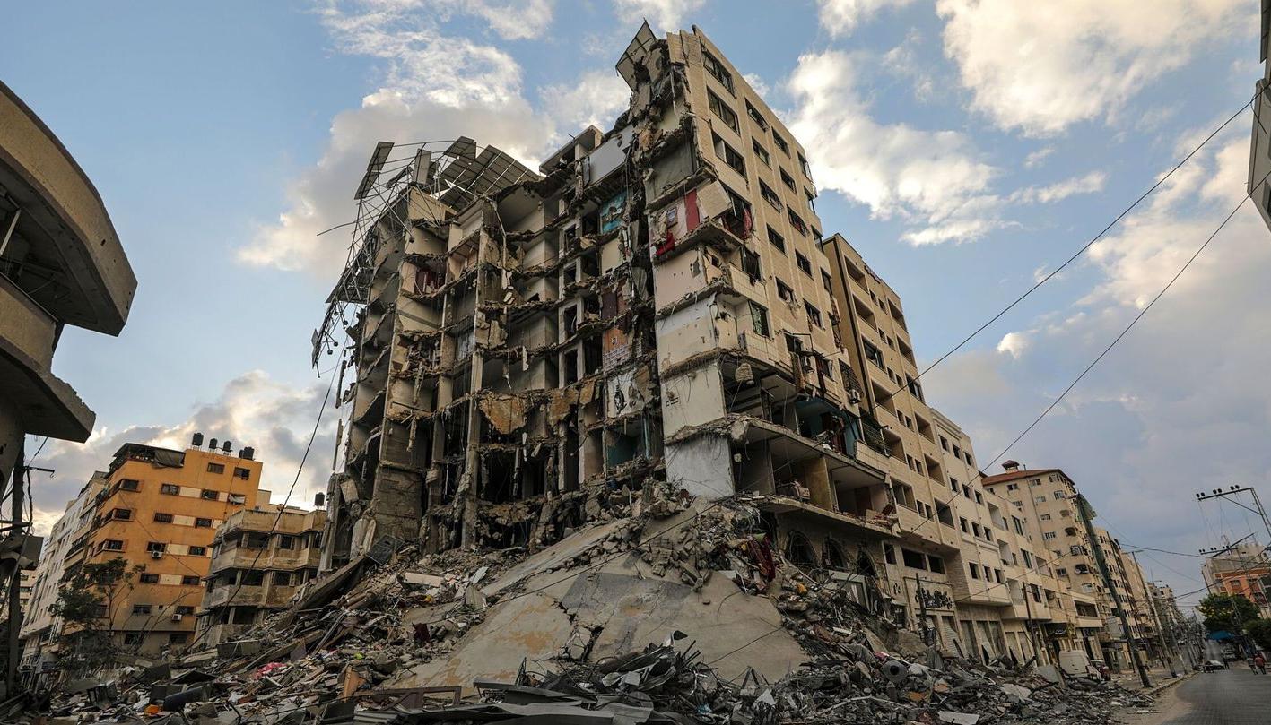 Destrucción en Gaza por ataques de Israel.