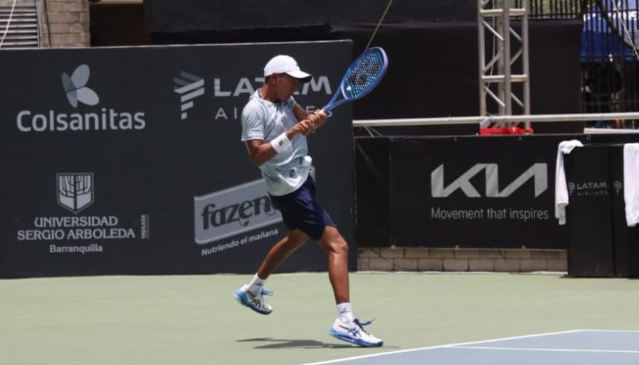 El colombiano Johan Rodríguez durante su partido contra el ucraniano Vitaliy Sachko.