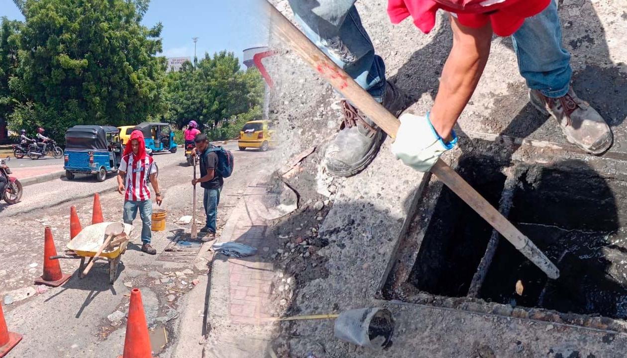 Intervenciones en la calle 30, en Soledad. 