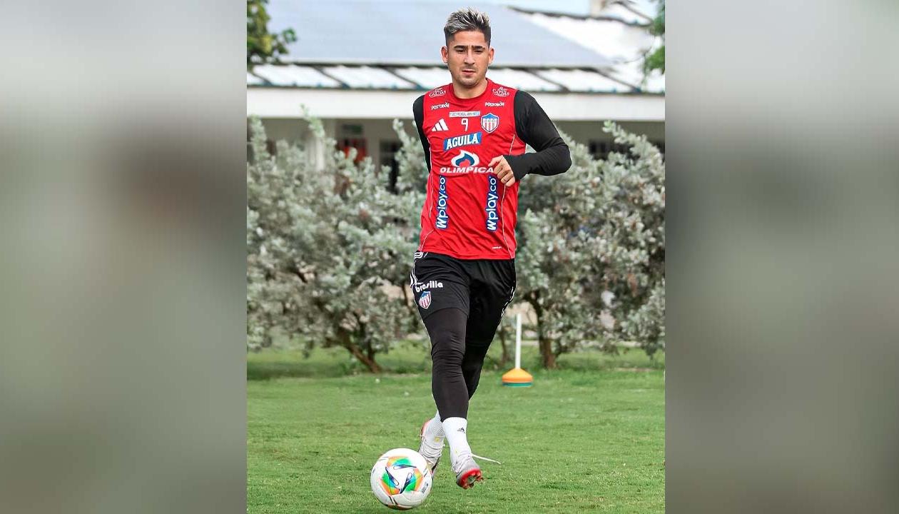 El paraguayo Guillermo Paiva, delantero del Junior. 