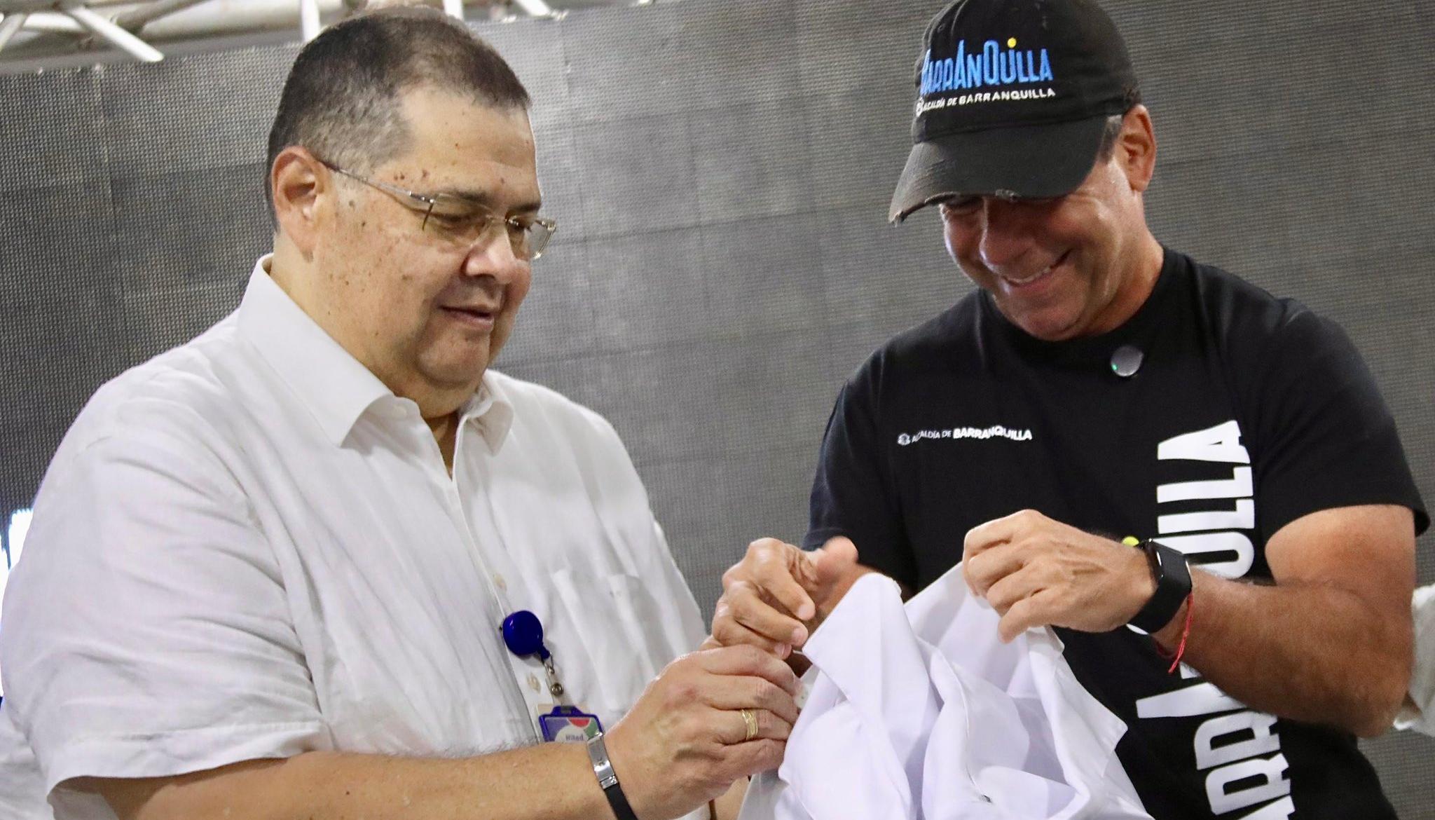 Alcalde Alejandro Char junto a Rómulo Rodado (q. e. p. d.)