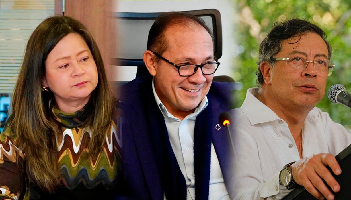 María Fernanda Rojas, Antonio Sanguino y el Presidente Gustavo Petro.