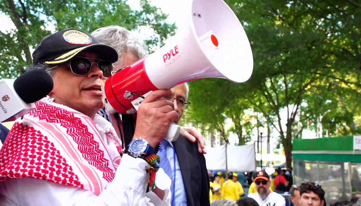 Petro en protesta propalestina