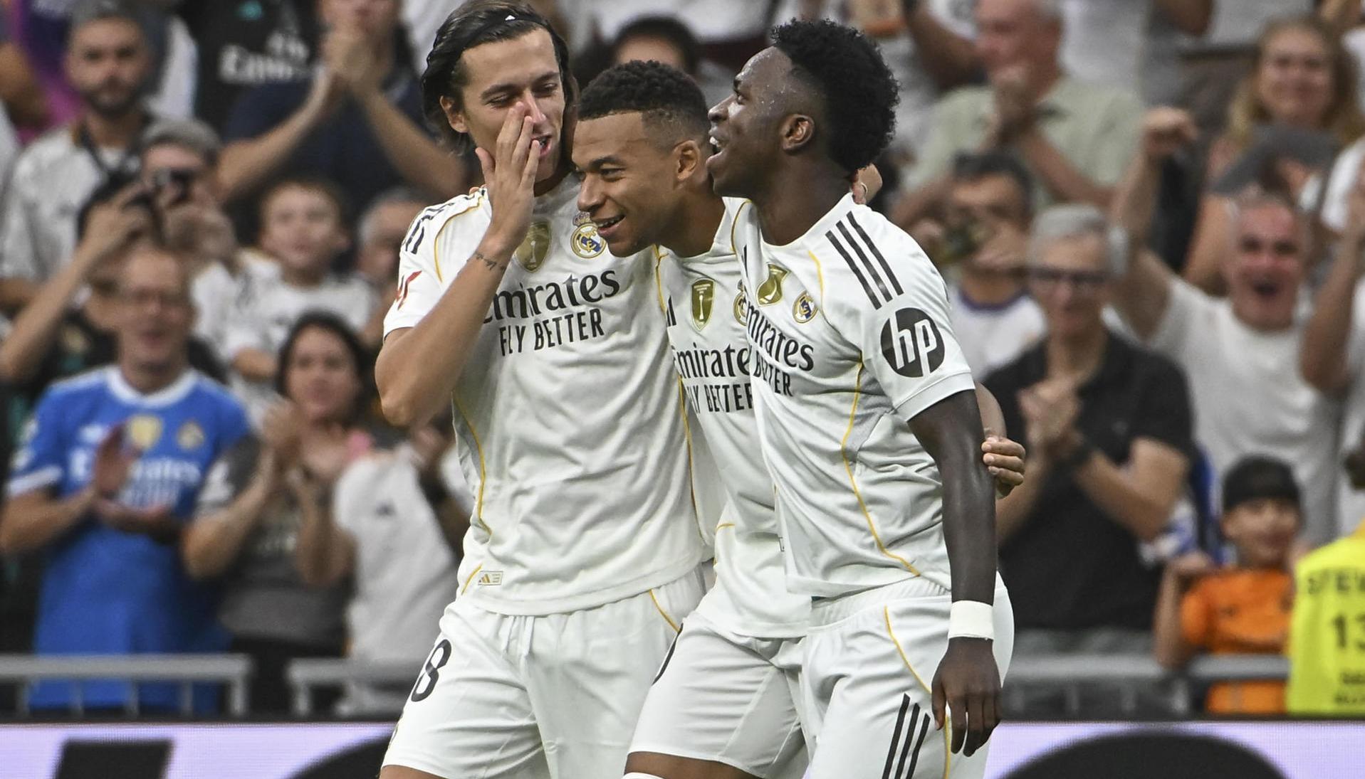 Kylian Mbappé celebrando su gol.