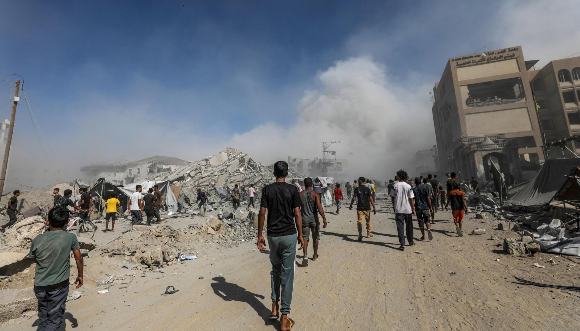 Edificios destruidos en Gaza.