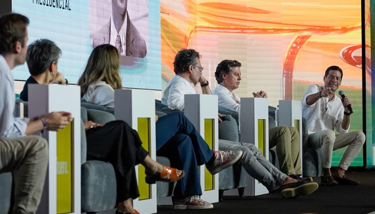 Precandidatos presidenciales en su intervención en el Latam Fintech Market. 