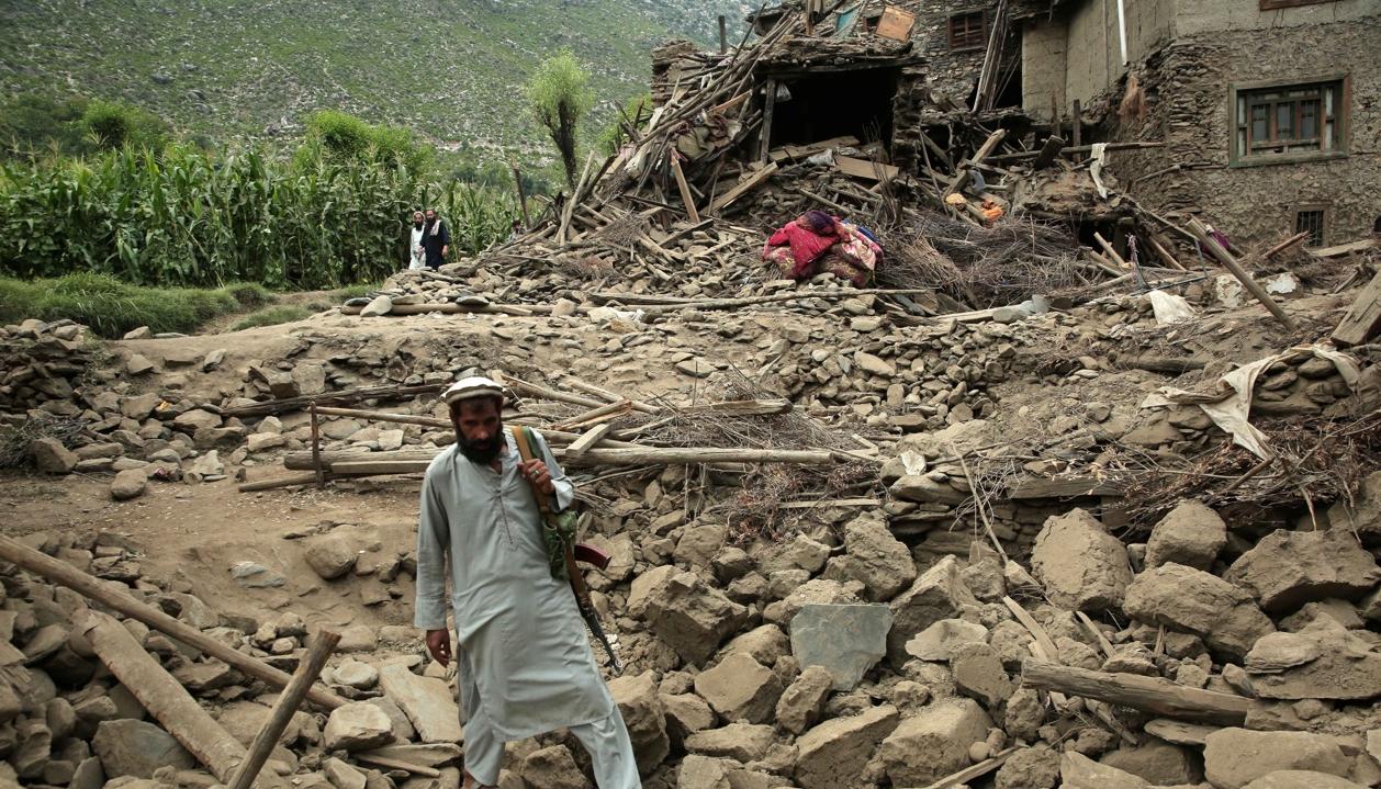 Imagen de los daños que dejó el terremoto.