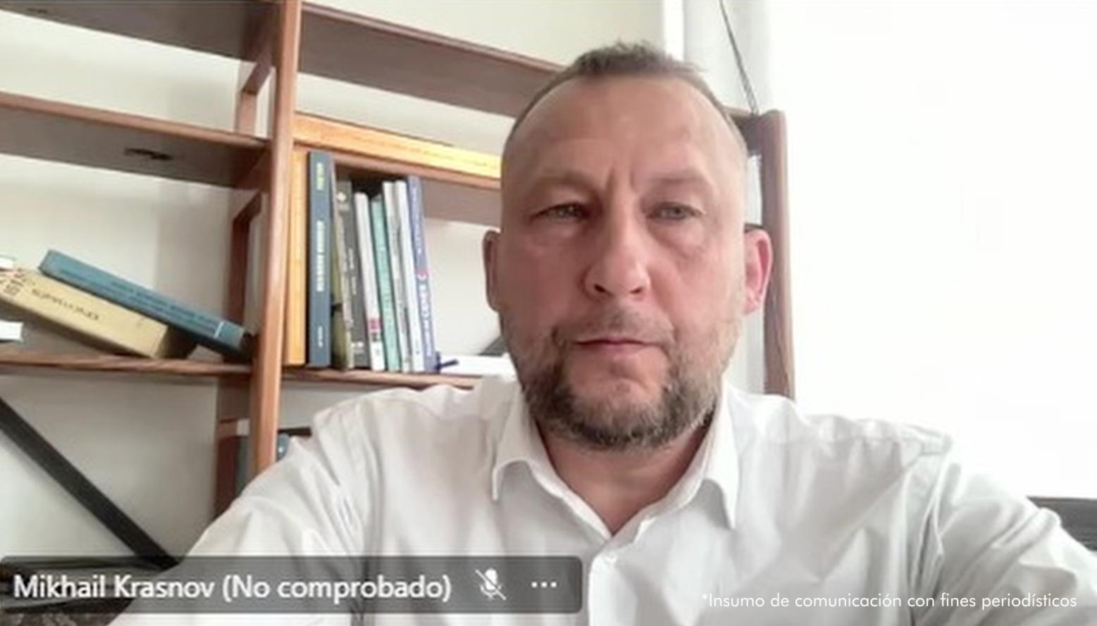 El alcalde de Tunja, Mikhail Krasnov.