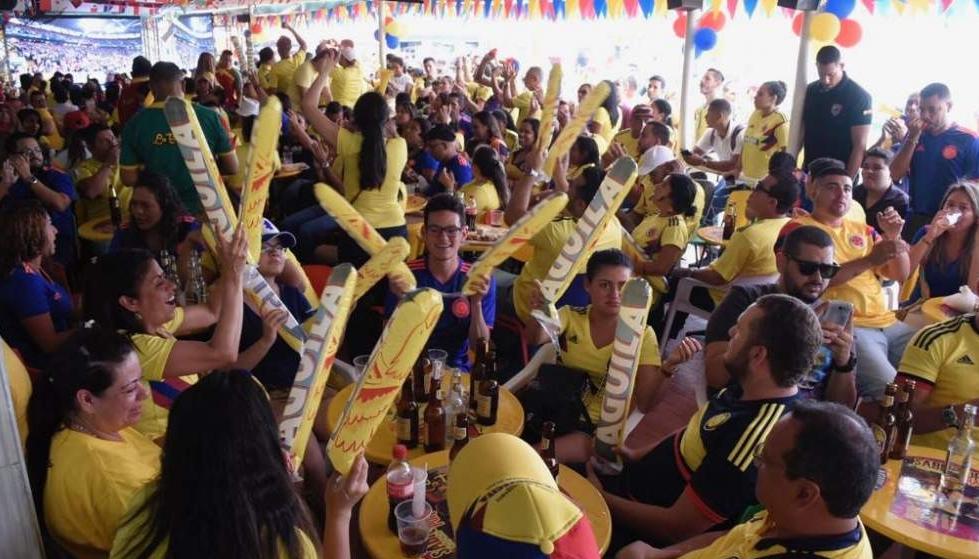 Ambiente de Selección Colombia en La Troja. 