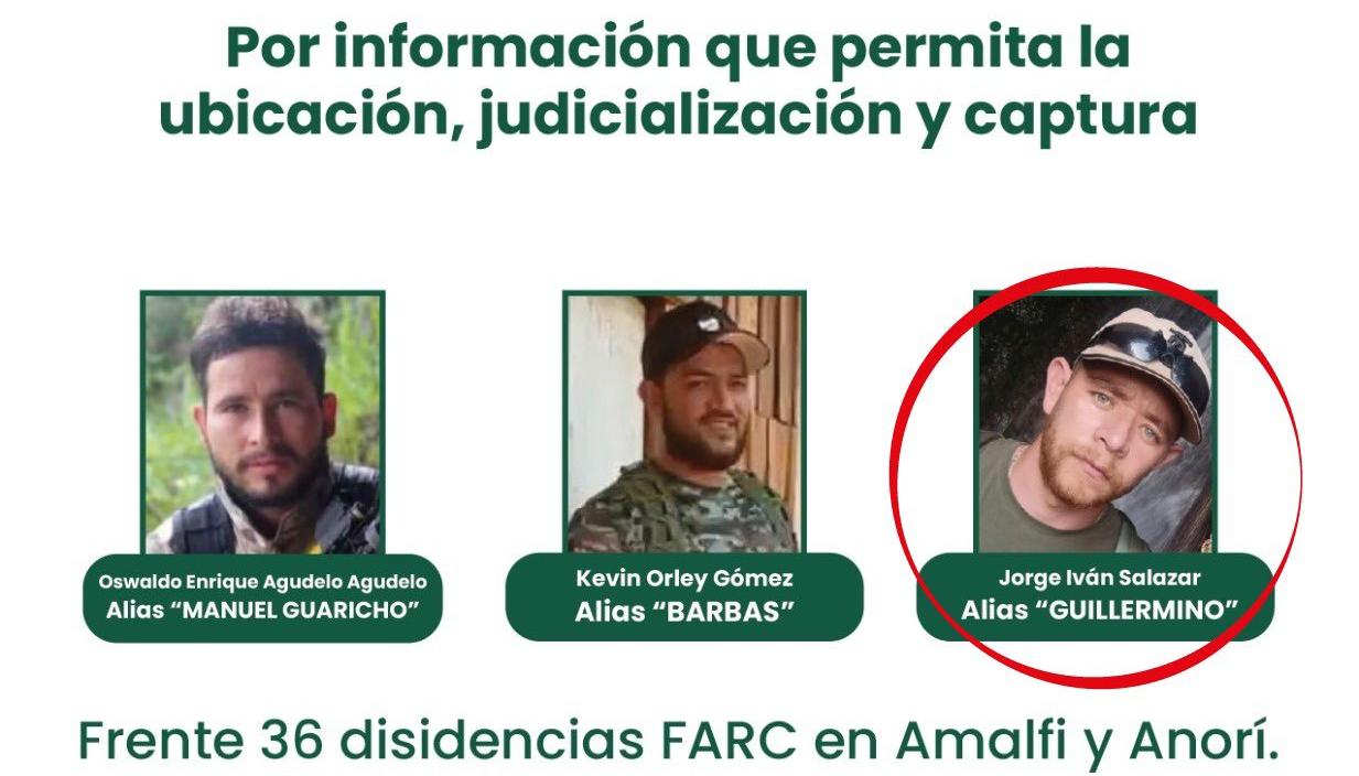 Jorge Iván Salazar, alias 'Guillermino'.