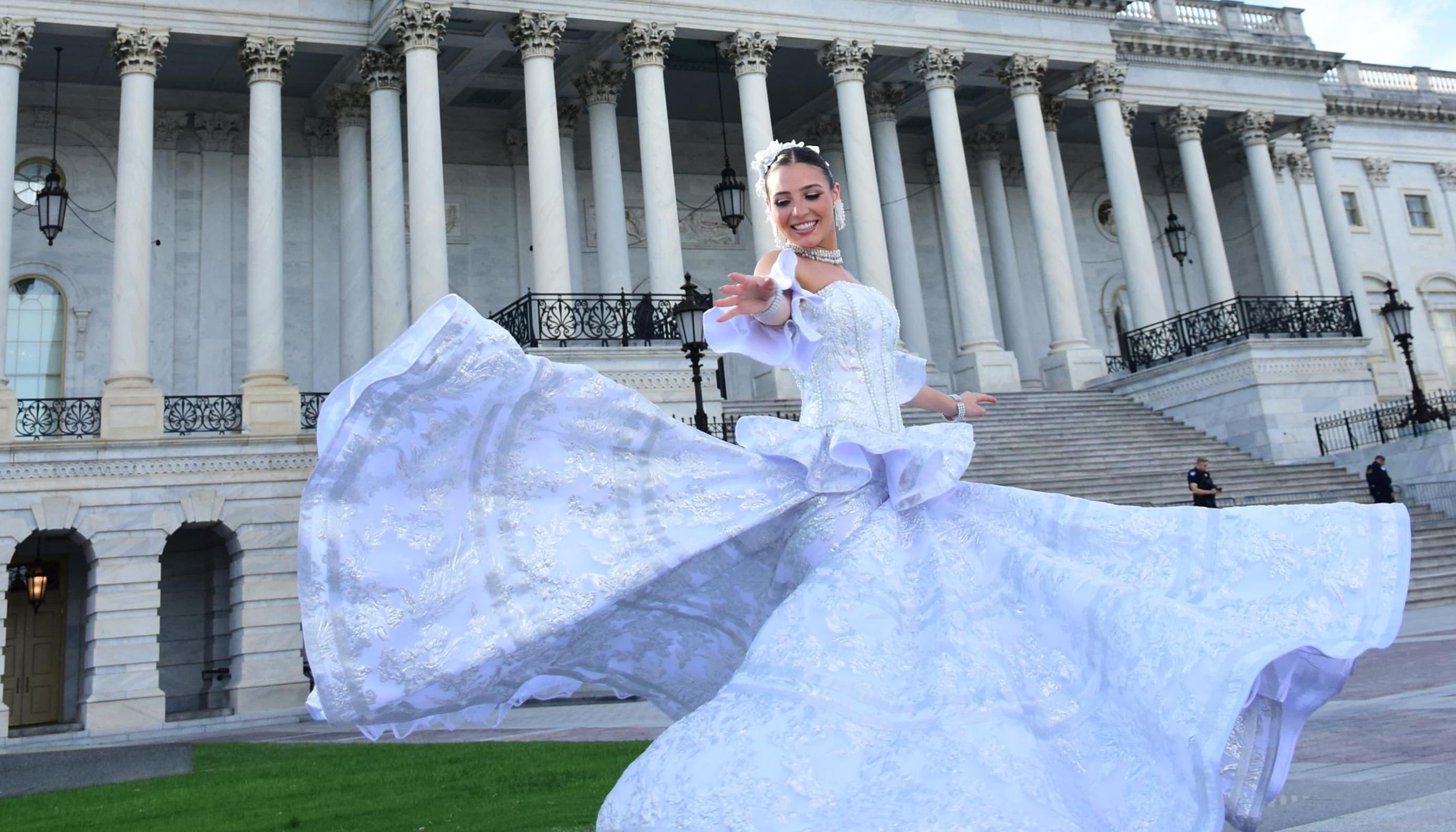 La Reina Michelle Char en el Capitolio. 