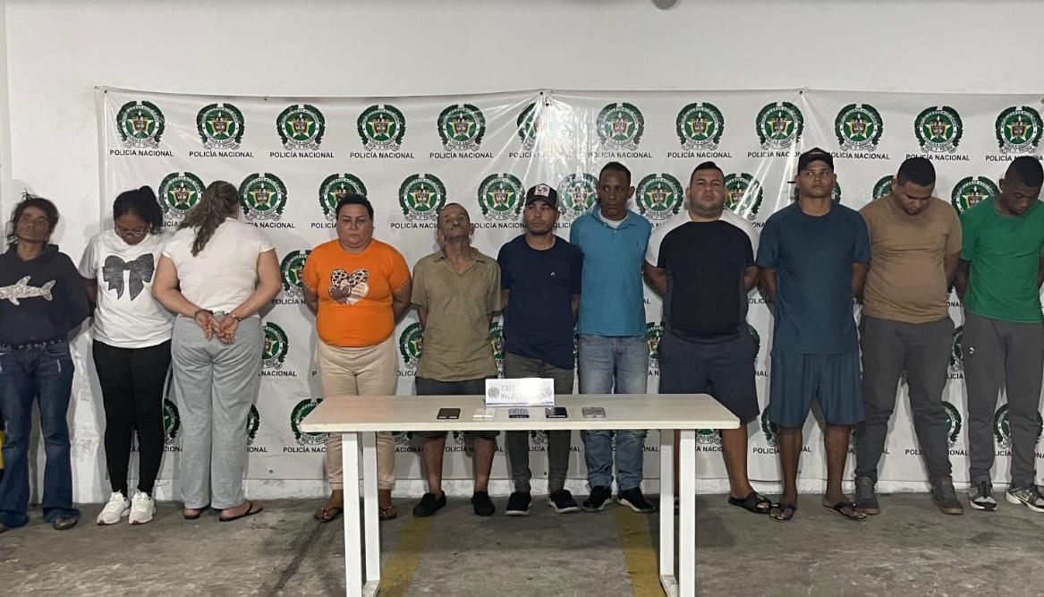 Los presuntos 'Pepes' capturados por la Policía.