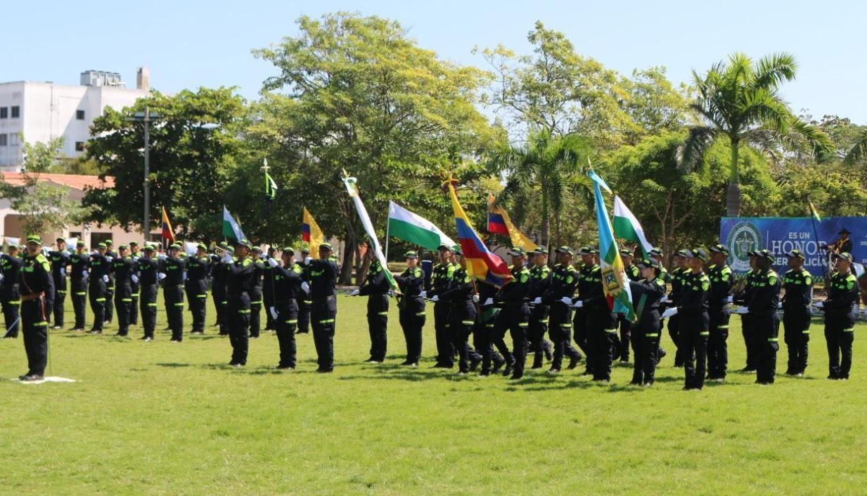 Foto referencia de una ceremonia de ascenso en la Policía. 