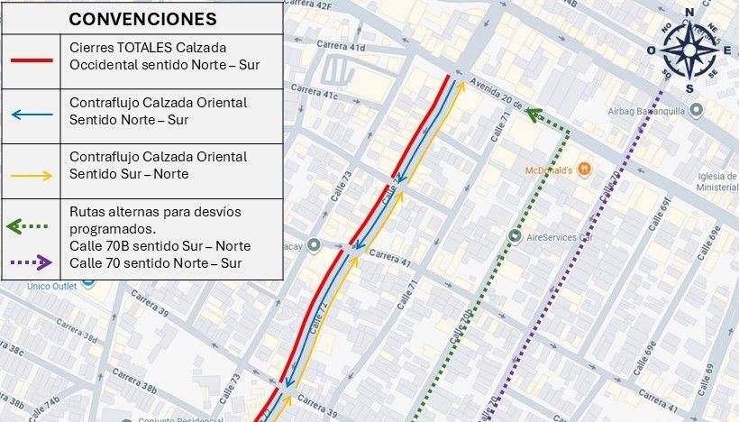 Imagen de la zona que estará cerrada.