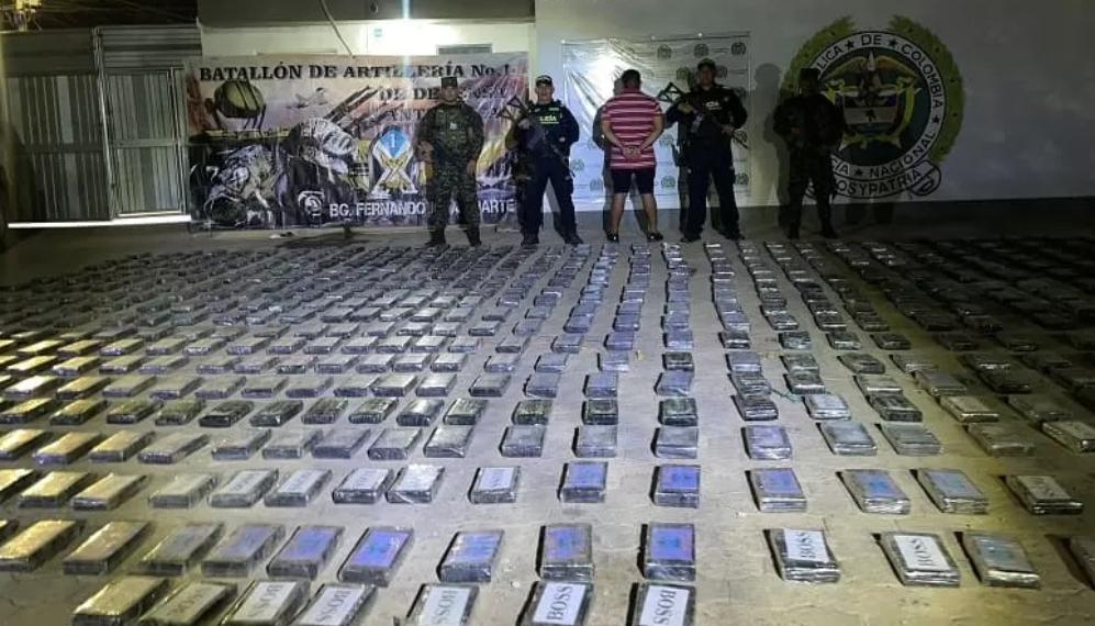 Clorhidrato de cocaína incautada. 