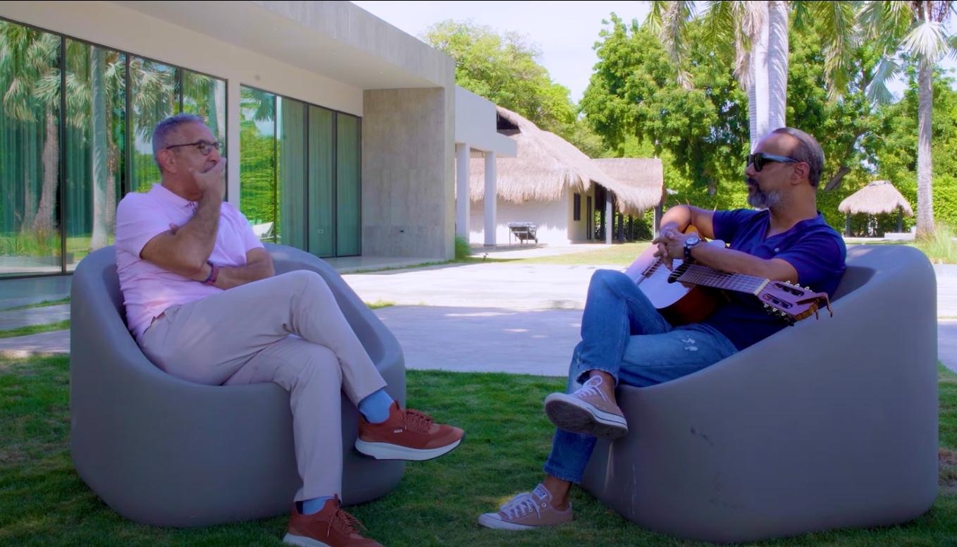 Jorge Cura y el cantautor Wilfran Castillo.