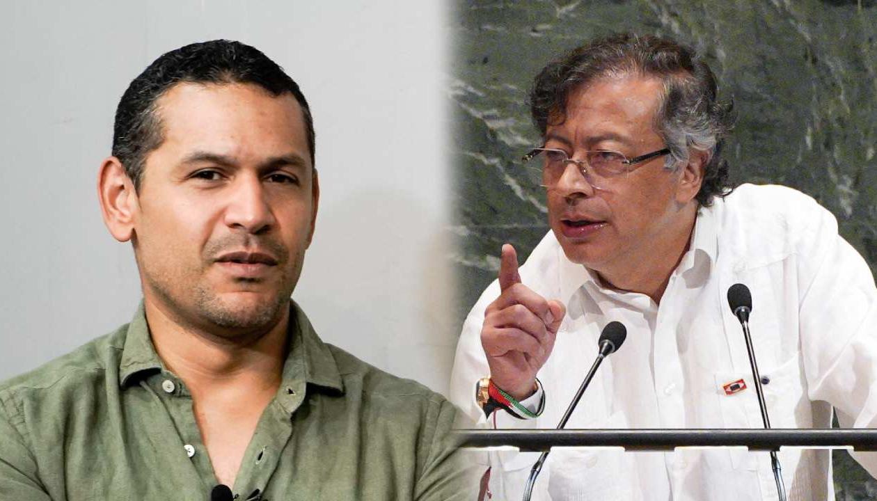 El precandidato presidencial Daniel Palacios y el Presidente Gustavo Petro.