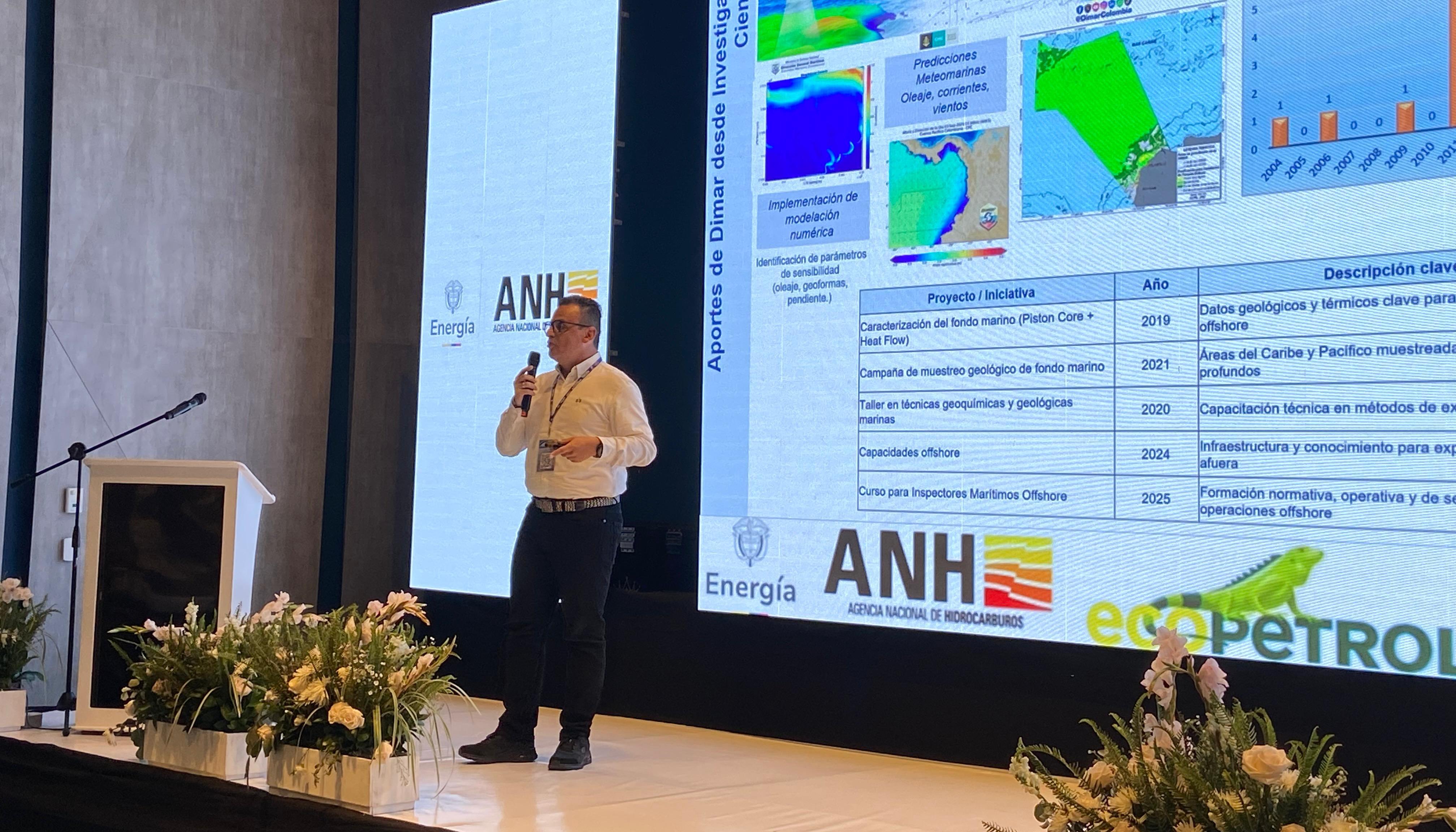 Dimar durante el Segundo Foro Offshore 'Caribe energía y progreso'.