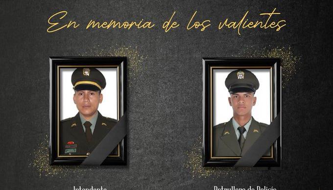 Los dos policías muertos en el ataque. 